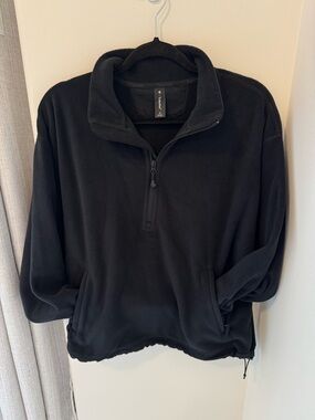 TNA Polartec Women's Black Quarter-Zip Fleece Pullover